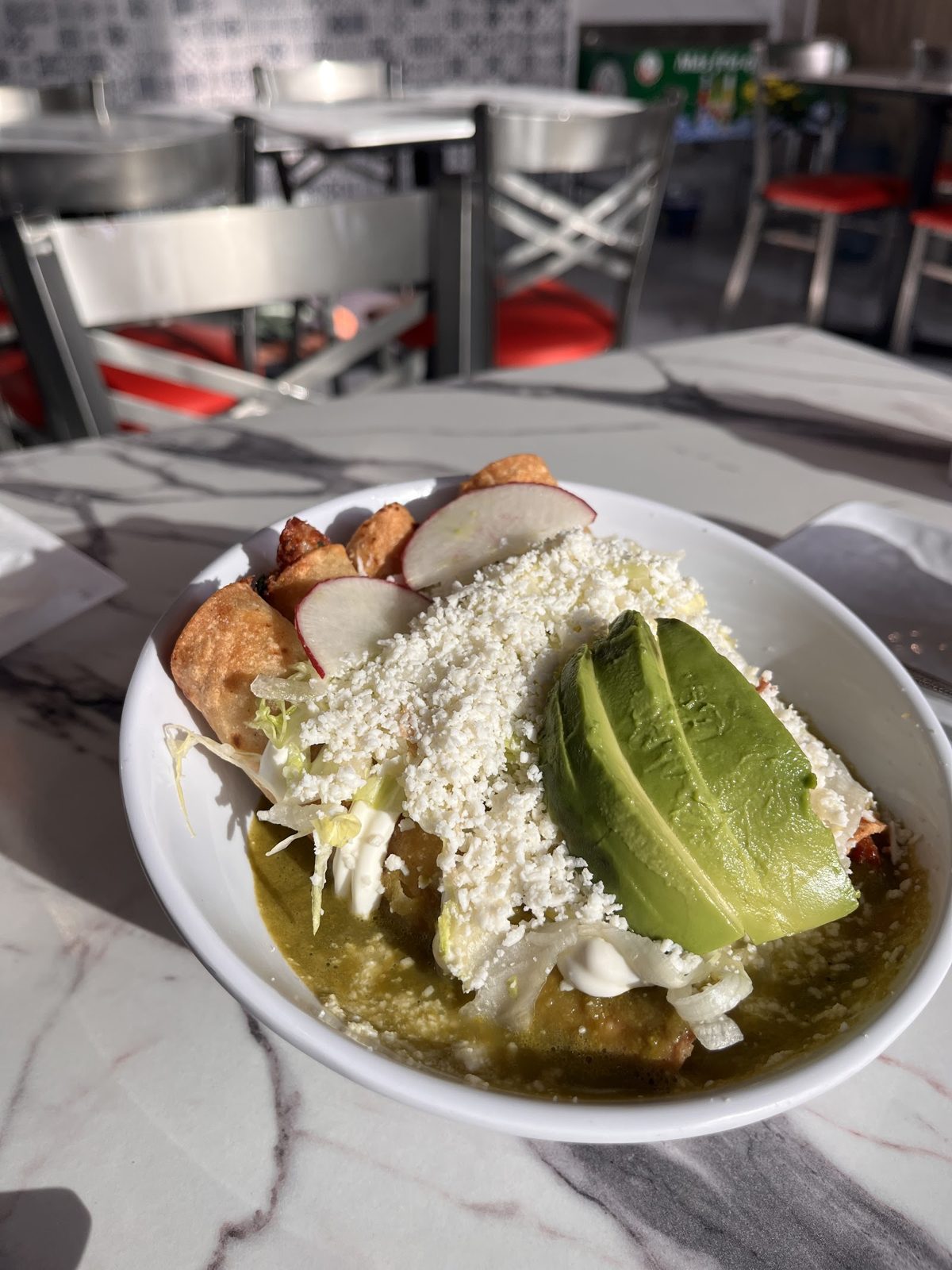 Plate with avocado